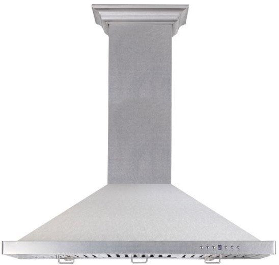 ZLINE 36 in. Designer Series Snow Finished Stainless Steel Wall Mount Range Hood (8KBS-36)