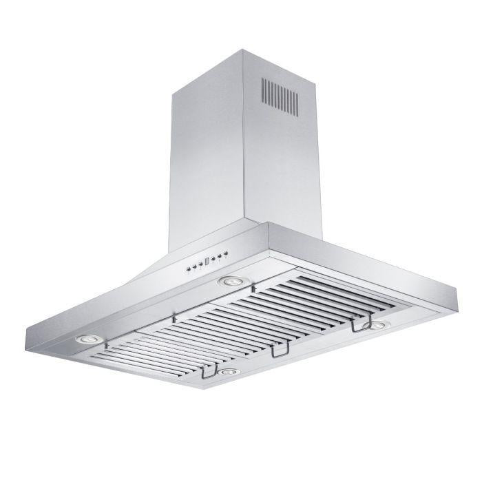 ZLINE 42 in. Remote Dual Blower Stainless Island Range Hood, GL2i-RD-42