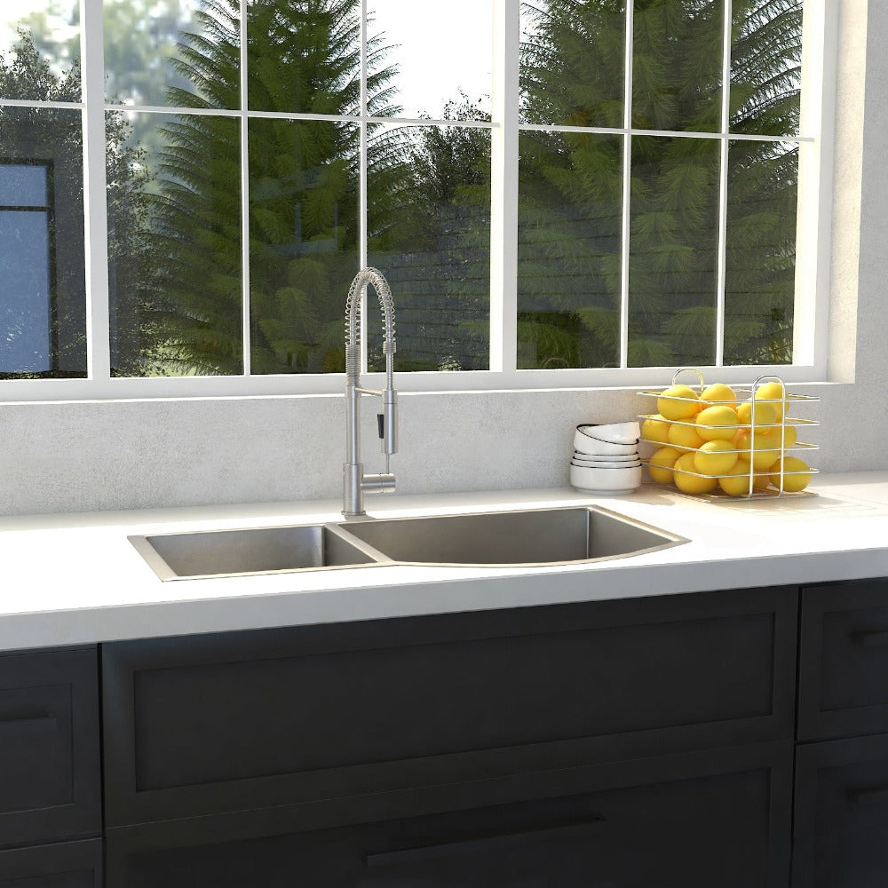 ZLINE Cortina 33 in. Undermount Double Bowl Stainless Steel Kitchen Sink with Bottom Grid (SC70D-33)