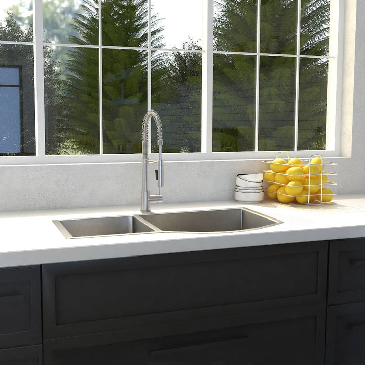 ZLINE Cortina 33 in. Undermount Double Bowl Stainless Steel Kitchen Sink with Bottom Grid (SC70D-33)