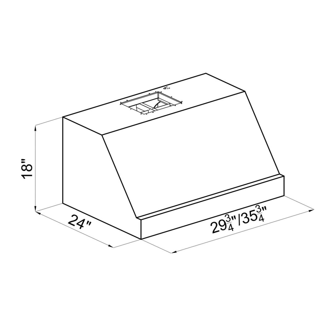 ZLINE 30” Under Cabinet Range Hood In Stainless Steel 4 Speed Motor