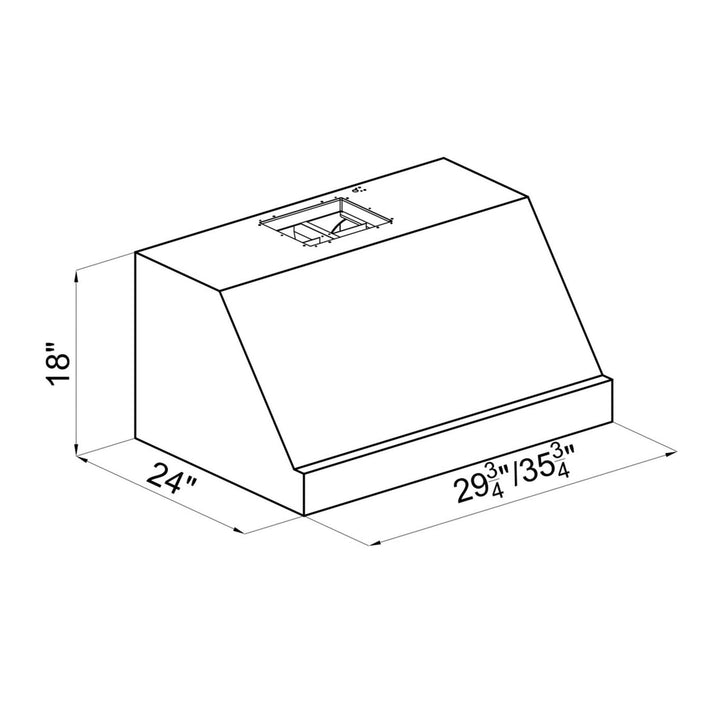 ZLINE 30” Under Cabinet Range Hood In Stainless Steel 4 Speed Motor