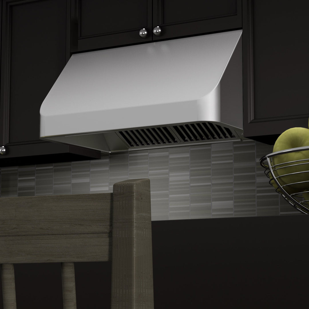 ZLINE 30” Under Cabinet Range Hood Stainless Steel Built-in Lighting