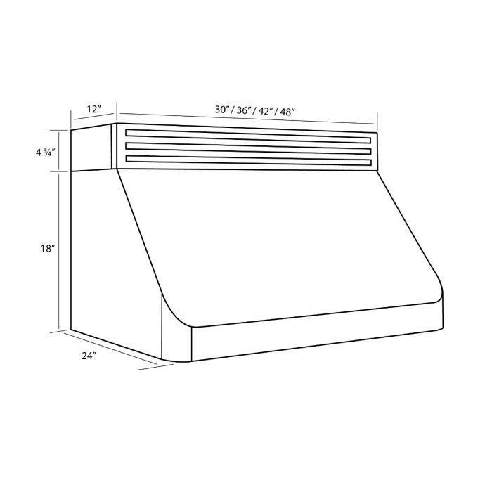 ZLINE 36 In. Recirculating Under Cabinet Range Hood in Stainless Steel, RK520-36