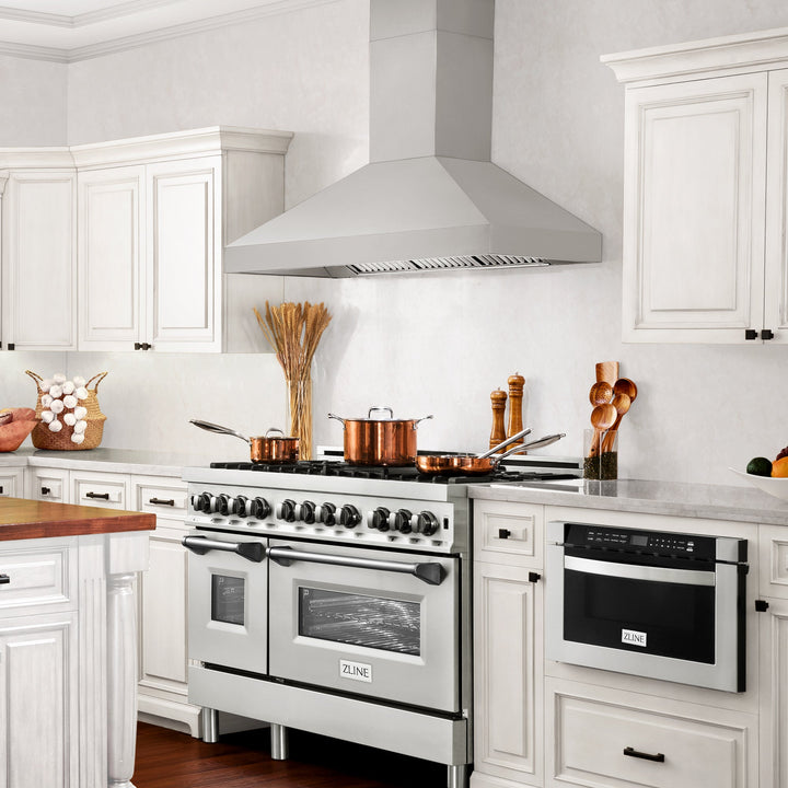 ZLINE 36 in. Professional Convertible Vent Wall Mount Range Hood in Stainless Steel, Open Box-Excellent Condition