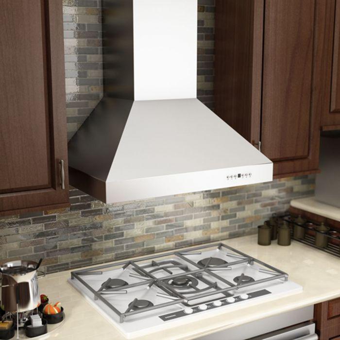 ZLINE 30 in. Professional Convertible Vent Wall Mount Range Hood in Stainless Steel, 667-30