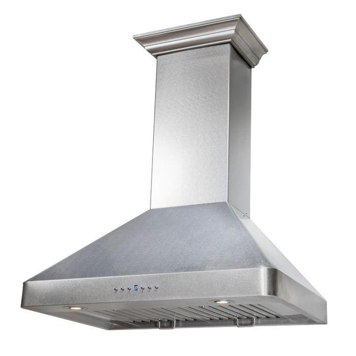 ZLINE 36 in. Wall Range Hood, DuraSnow® Finished, Stainless Steel, 8KF2S-36