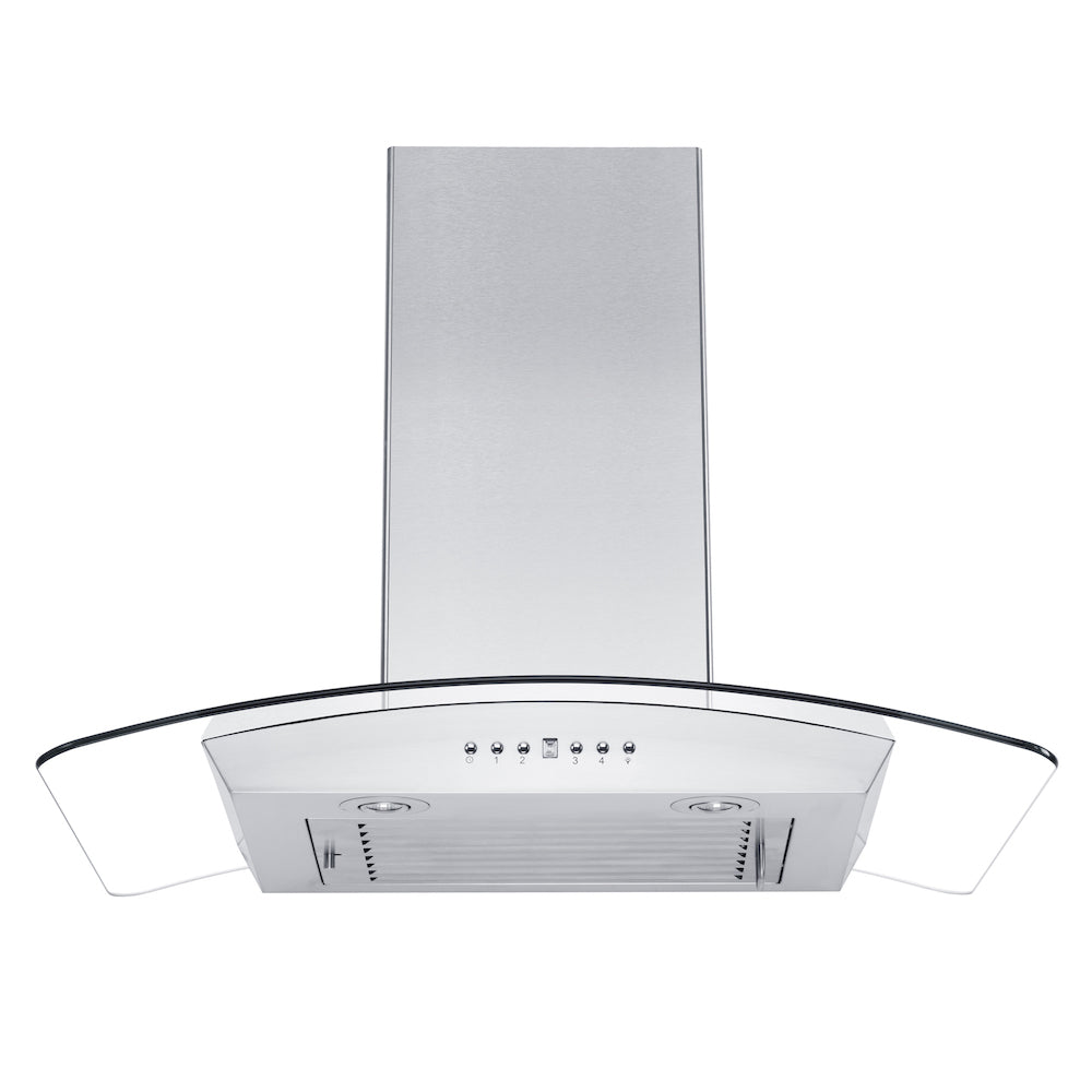 ZLINE 36" Convertible Vent Wall Mount Range Hood in Stainless Steel &amp; Glass (KZ-36)