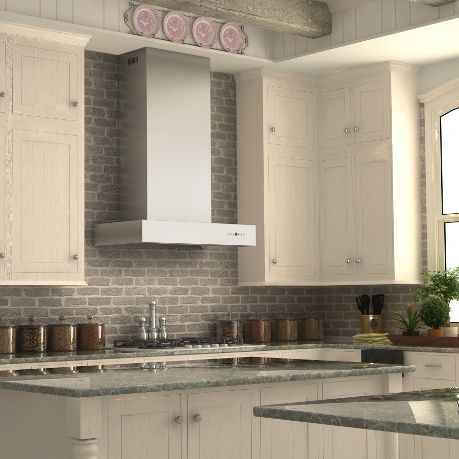 Professional Wall Mount Range Hood in Stainless Steel (KECOM-36)  ZLINE 36 in.
