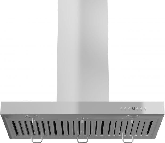 ZLINE 48 in. Convertible Vent Wall Mount Range Hood in Stainless Steel with Crown Molding, KECRN-48