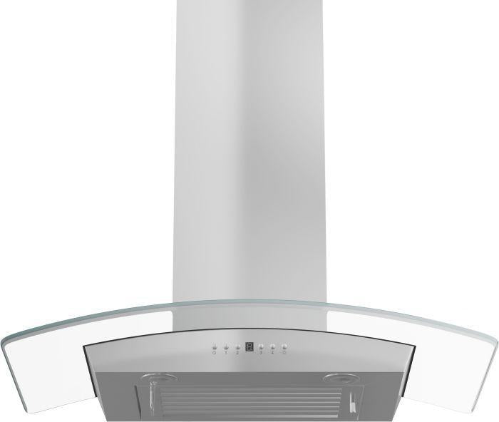 ZLINE 36 in. Stainless Steel Indoor Wall Range Hood with Crown Molding, KZCRN-36