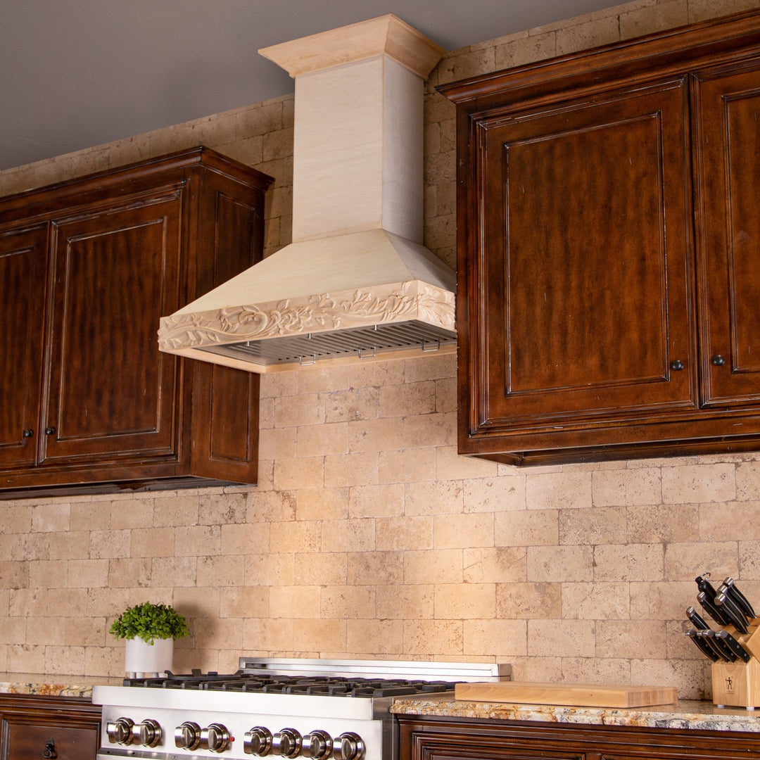 ZLINE 30" Ducted Unfinished Wooden Wall Mount Range Hood 400 CFM