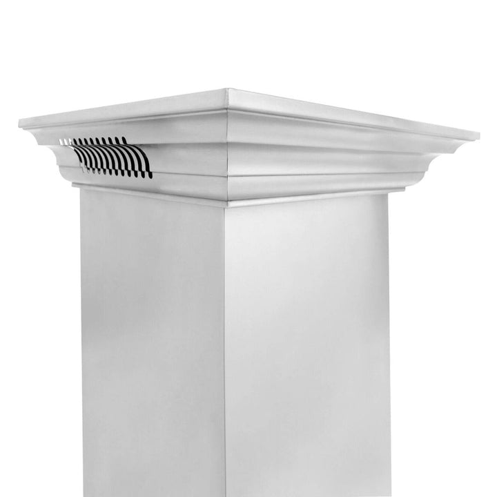 36" ZLINE CrownSound™Ducted Vent Wall Mount Range Hood in Stainless Steel with Built-in Bluetooth Speakers (KECRN-BT-36)