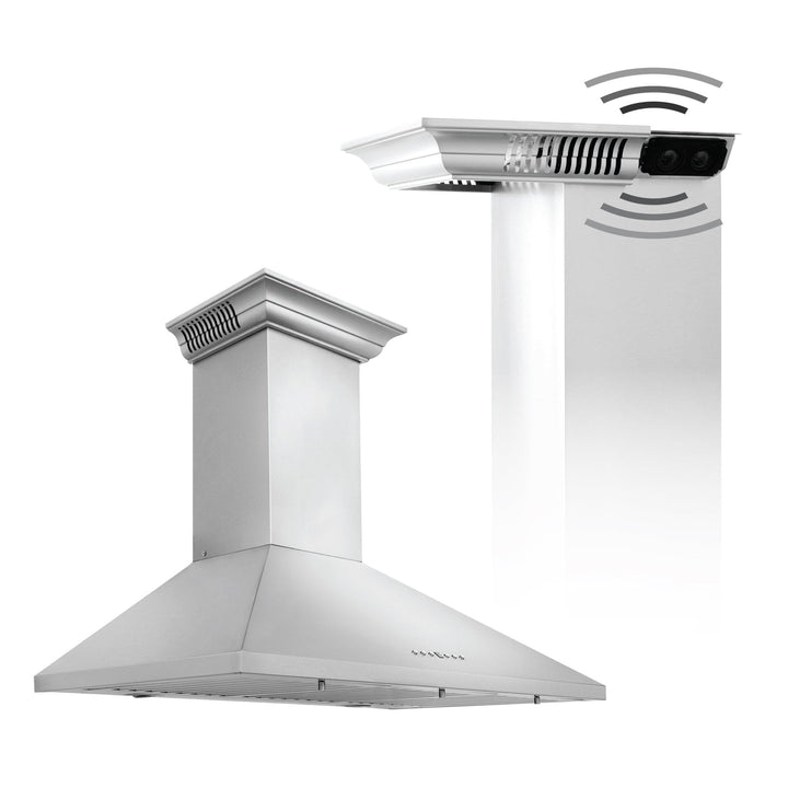 ZLINE 30" Wall Mount Range Hood Stainless Steel Built-In CrownSound
