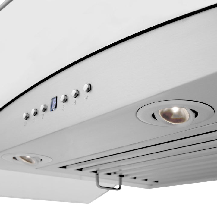 ZLINE 30” Wall Mount Range Hood in Stainless Steel Built-in CrownSound