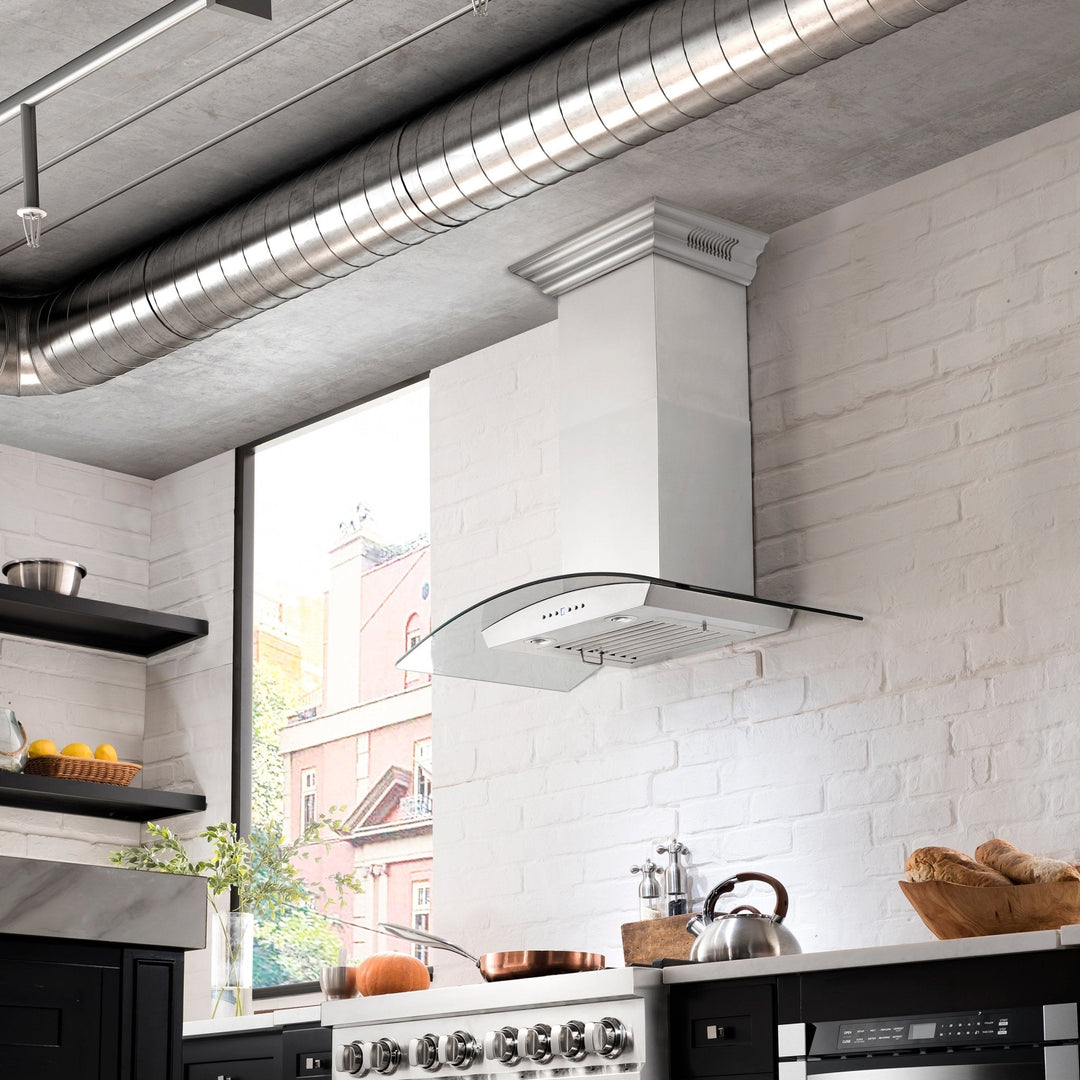 ZLINE 30” Wall Mount Range Hood in Stainless Steel Built-in CrownSound