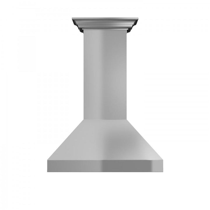 ZLINE 36" Professional Convertible Vent Wall Mount Range Hood in Stainless Steel with Crown Molding (597CRN-36)