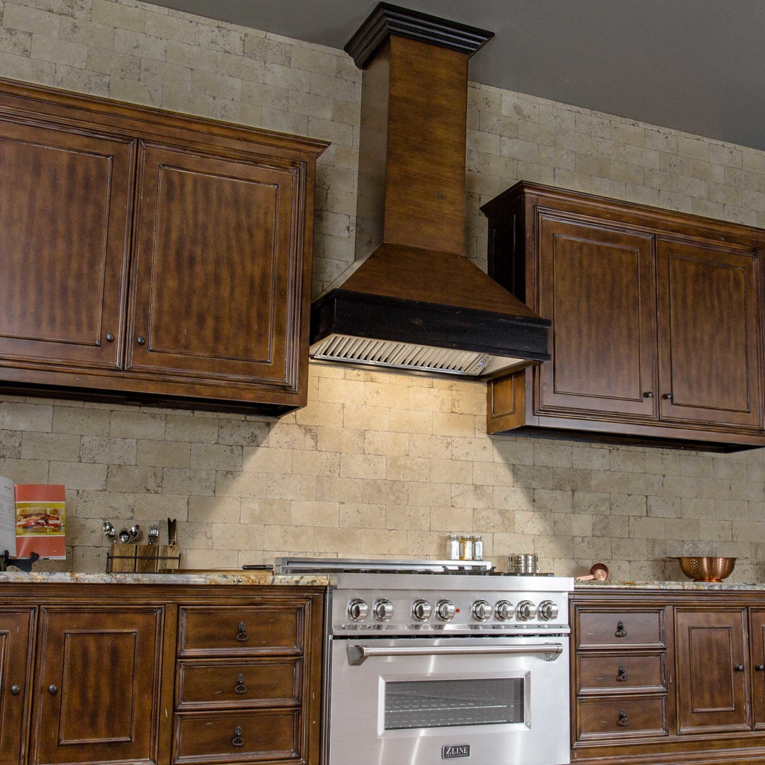 ZLINE 30" Wooden Wall Mount Range Hood in Antigua and Hamilton