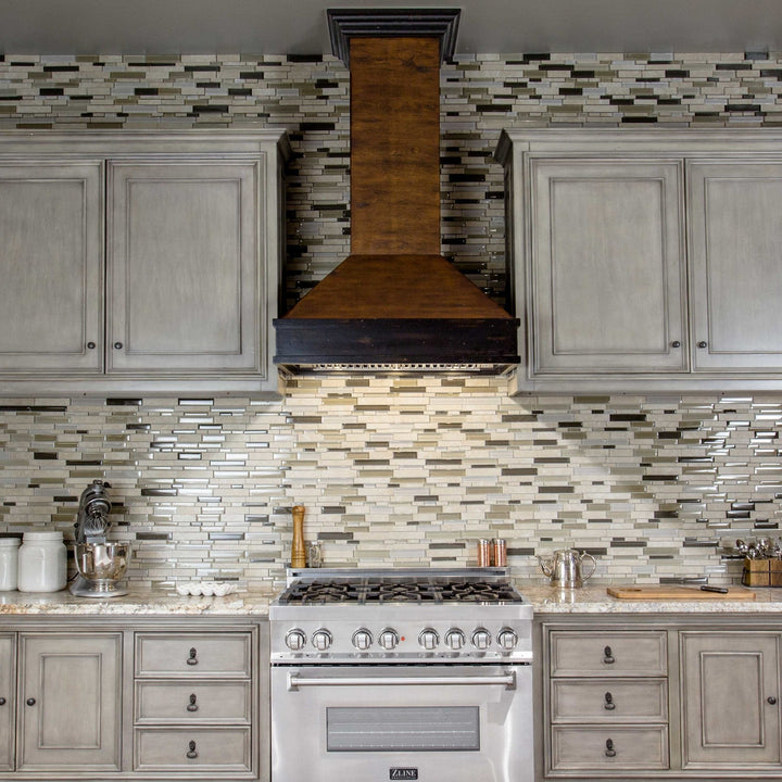 ZLINE 30" Wooden Wall Mount Range Hood in Antigua and Hamilton