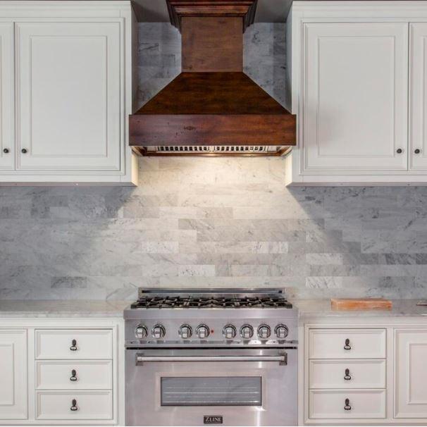 ZLINE 30" Wooden Wall Mount Range Hood in Walnut &amp; Hamilton Includes Remote Motor