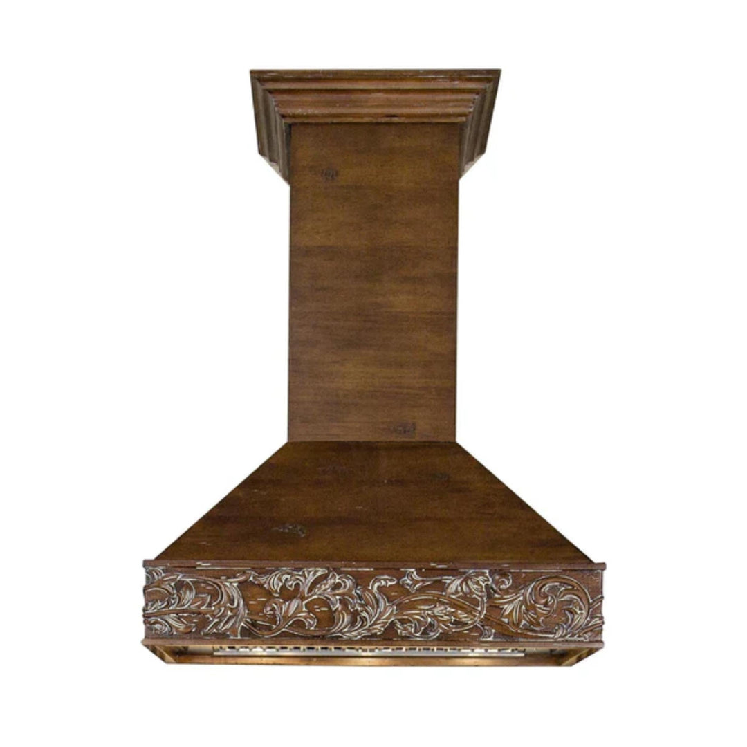 ZLINE 42" Wooden Wall Mount Range Hood in Walnut with Remote Motor