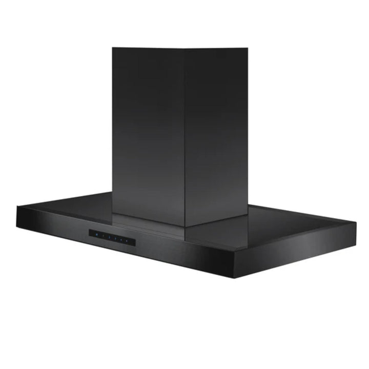 ZLINE Convertible Island Mount Range Hood in Black Stainless Steel