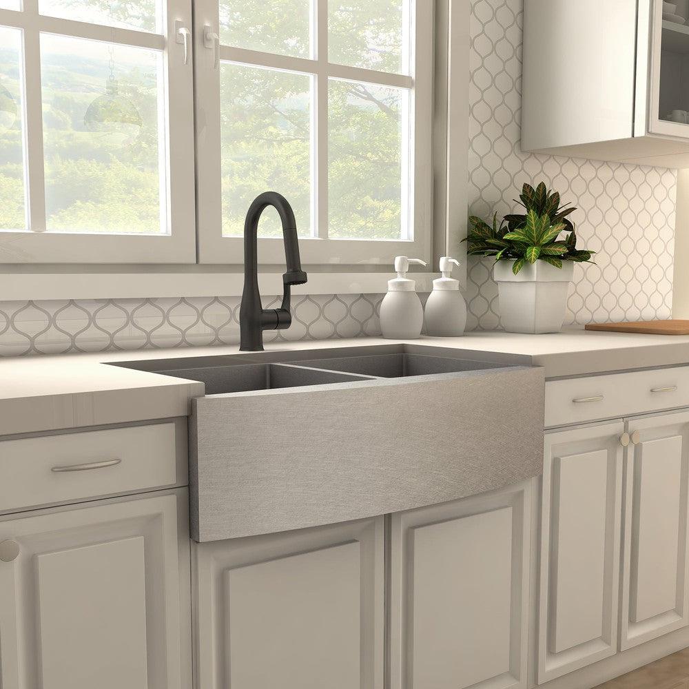 ZLINE Autograph Edition Dali Pull Down Single Handle Kitchen Faucet in Matte Black (DAL-KF-MB)