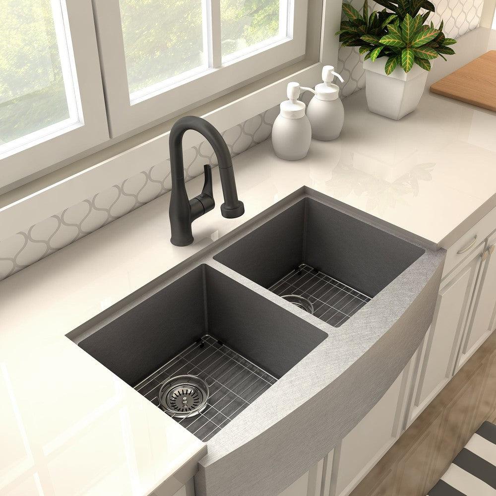 ZLINE Autograph Edition Dali Pull Down Single Handle Kitchen Faucet in Matte Black (DAL-KF-MB)
