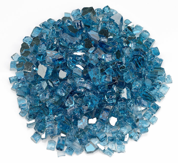 AFG - 1/2" Pacific Blue Reflective Fire Glass - 10LB Jar