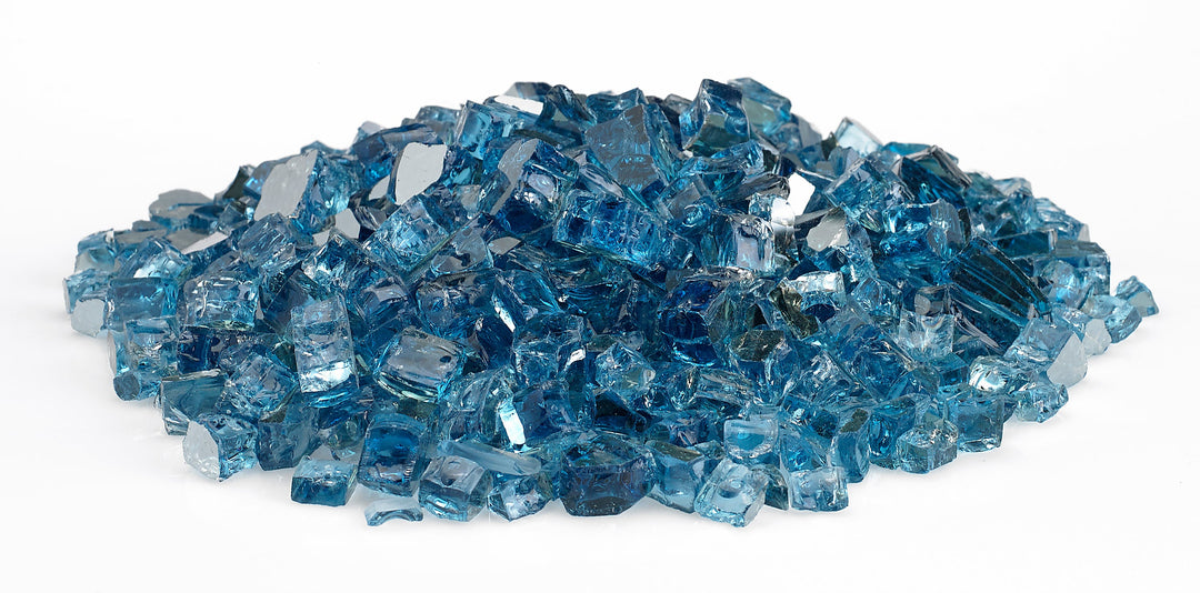 AFG - 1/2" Pacific Blue Reflective Fire Glass - 10LB Jar