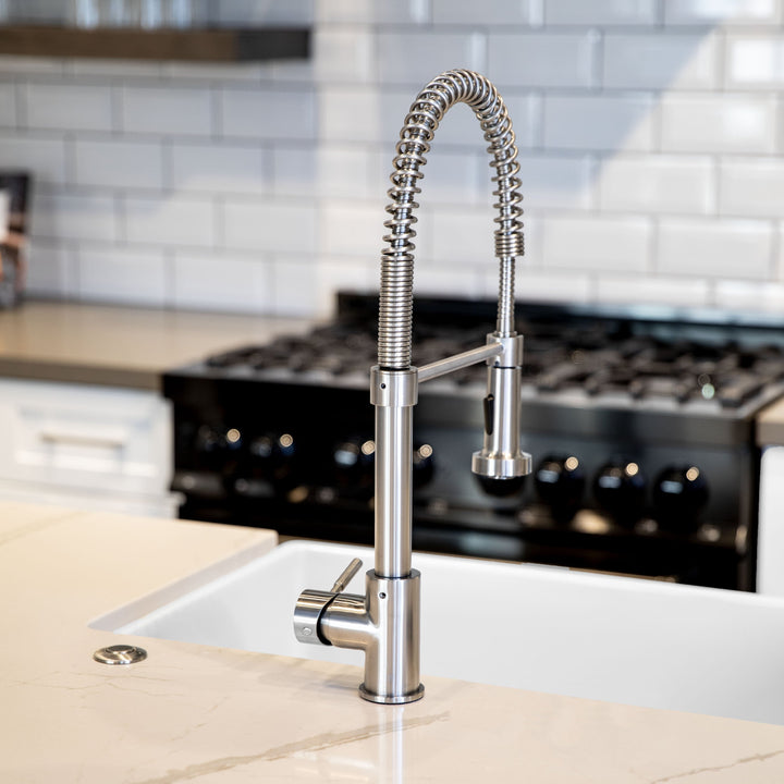 ZLINE Apollo Kitchen Faucet (APL-KF) - Faucet - ZLINE Kitchen and Bath - ZLINE Apollo Kitchen Faucet Stainless Steel | Rustic Kitchen and Bath