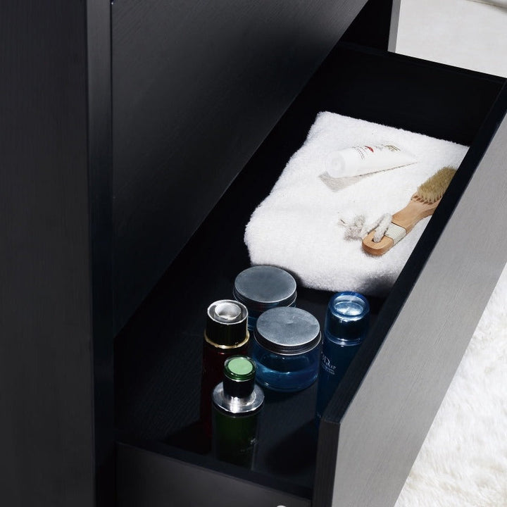 KubeBath Bliss 36" Black Free Standing Modern Bathroom Vanity FMB36-BK