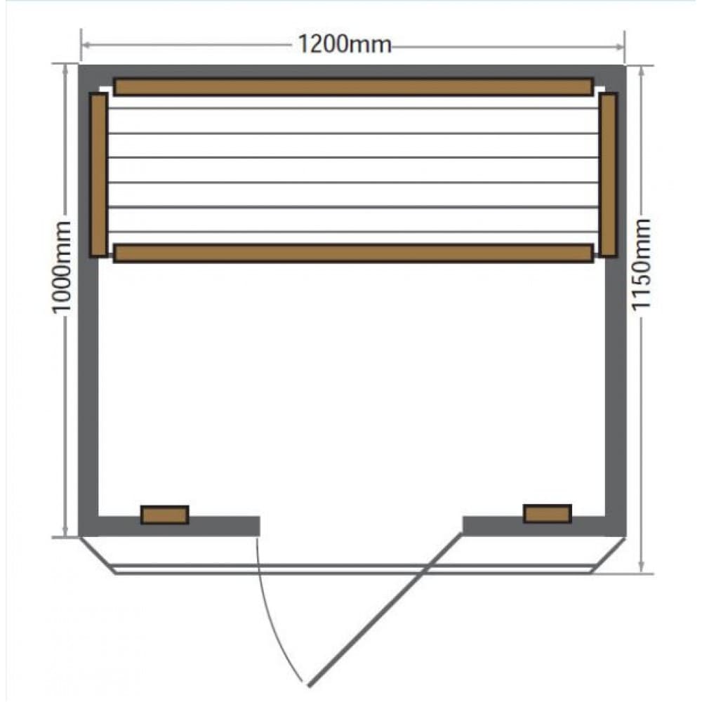 Sunray Evansport 2 Person Hemlock Sauna HL200K2