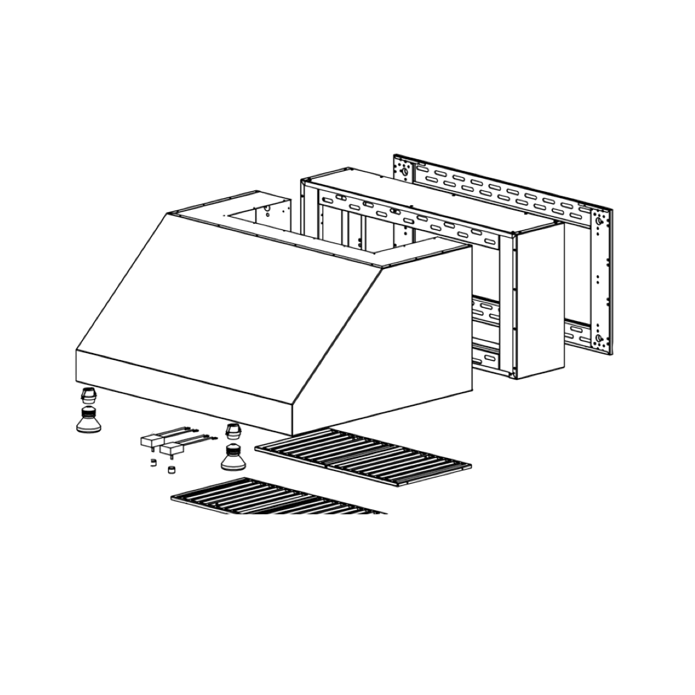 RCS Gas Grills - 48" Vent Hood w/ Fans - RVH48