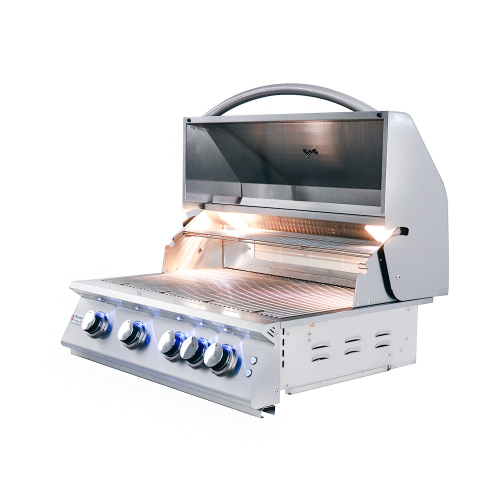 RCS Gas Grills - 32" Premier w/ Lights Freestanding Grill - RJC32AL CK