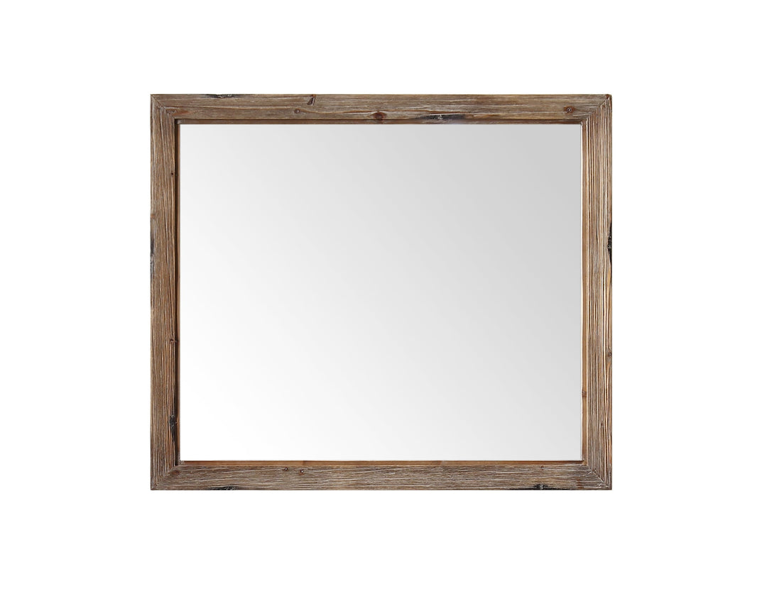 Legion Furniture WH8224 Series 24" x 36" Solid Wood Mirror in Brown Rustic for 36” and 60” WH Series Vanities