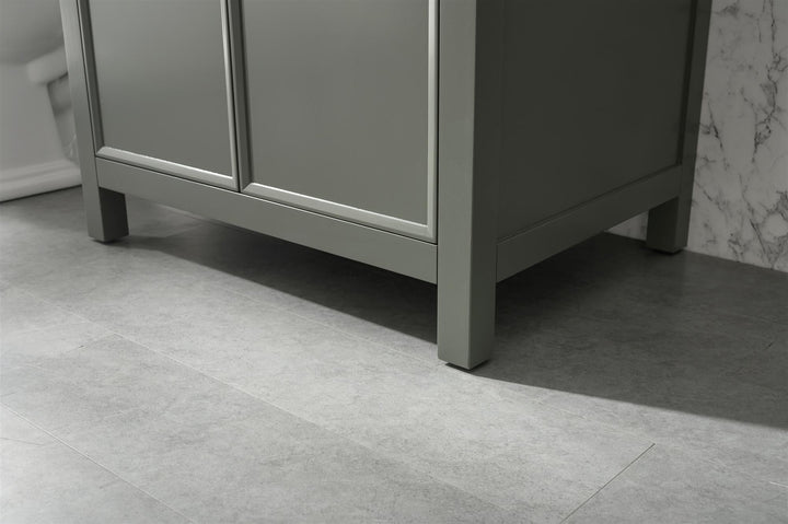 Legion Furniture WLF2130 Series 30" Single Sink Vanity in Pewter Green with Blue Limestone Top