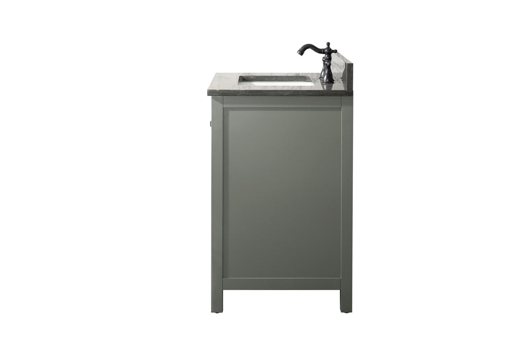 Legion Furniture WLF2130 Series 30" Single Sink Vanity in Pewter Green with Blue Limestone Top