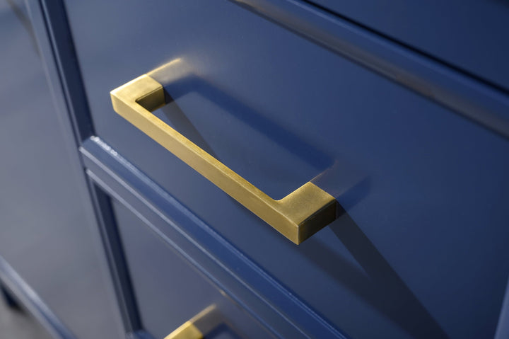 Legion Furniture WLF2154 Series 54” Double Sink Vanity in Blue with Carrara Marble White Top