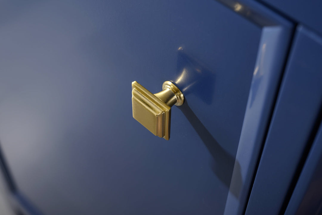 Legion Furniture WLF2154 Series 54” Double Sink Vanity in Blue with Carrara Marble White Top