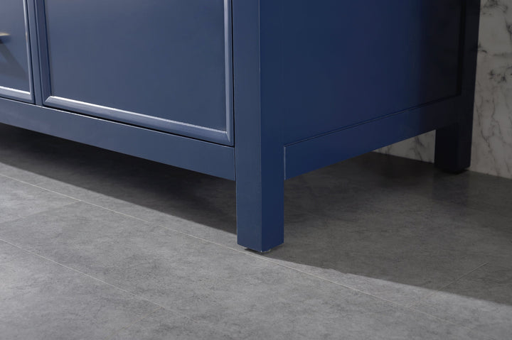 Legion Furniture WLF2154 Series 54” Double Sink Vanity in Blue with Carrara Marble White Top