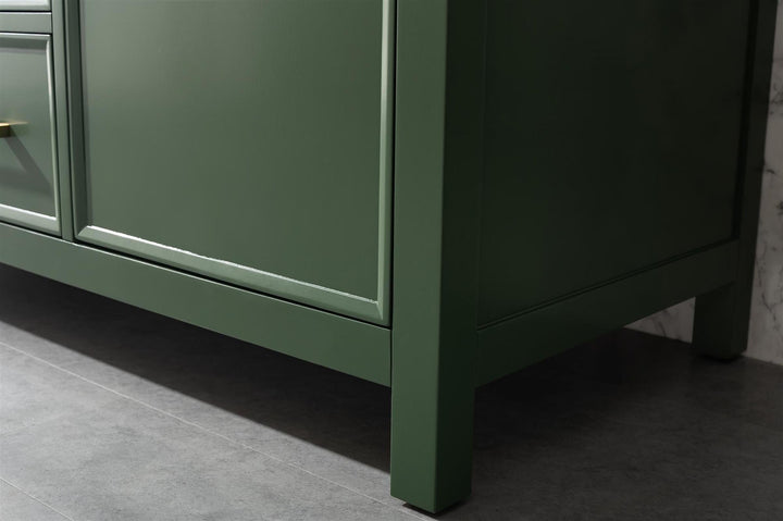Legion Furniture WLF2154 Series 54” Double Sink Vanity in Vogue Green with Carrara Marble White Top