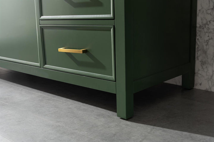 Legion Furniture WLF2160 Series 60" Single Sink Vanity in Vogue Green with Carrara Marble White Top