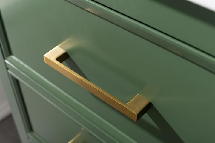 Legion Furniture WLF2160 Series 60" Single Sink Vanity in Vogue Green with Carrara Marble White Top