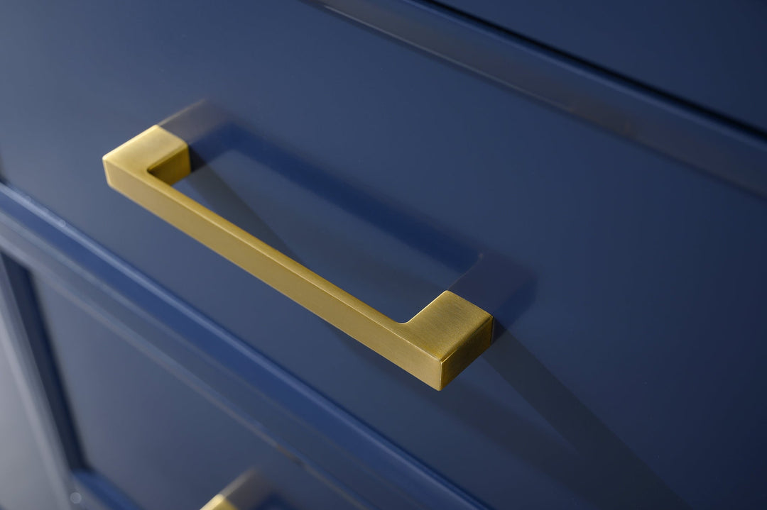 Legion Furniture WLF2160 Series 60" Single Sink Vanity in Blue with Carrara Marble White Top