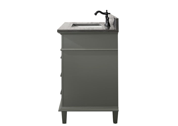 Legion Furniture 36" Pewter Green Finish Sink Vanity Cabinet with Blue Lime Stone Top - WLF2236-PG