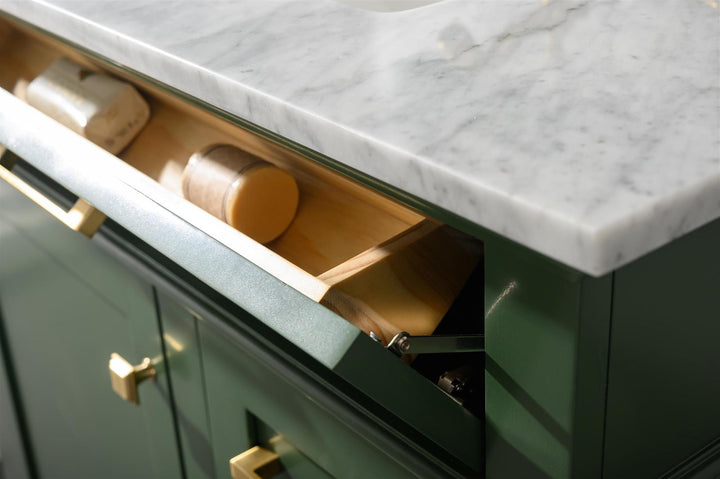 Legion Furniture WLF2236 Series 36” Single Sink Vanity in Vogue Green with Carrara Marble White Top