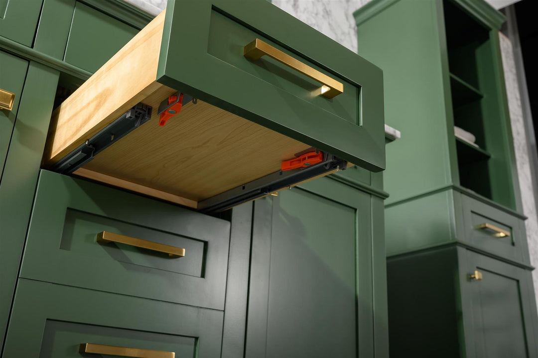 Legion Furniture WLF2254 Series 54” Double Sink Vanity in Vogue Green with Carrara Marble White Top