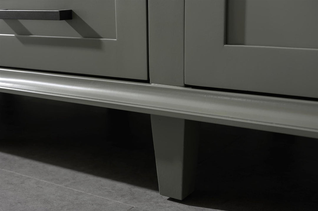 Legion Furniture WLF2260 Series 60” Double Sink Vanity in Pewter Green with Blue Limestone Top