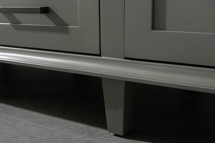 Legion Furniture WLF2260 Series 60” Double Sink Vanity in Pewter Green with Blue Limestone Top